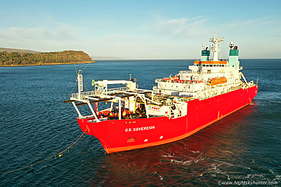 Cable Laying Vessel C S Sovereign On Drains Bay - Overnight Drive - Jan 11th 2022